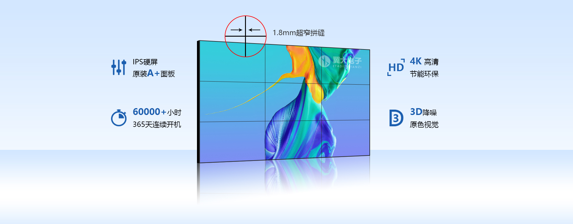 55寸1.8mm液晶拼接屏