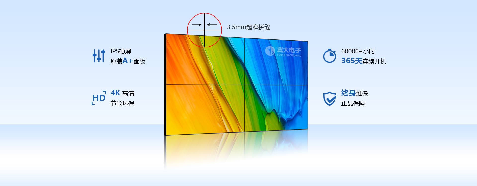 49寸3.5mm液晶拼接屏